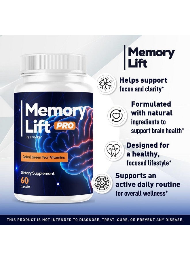 LIVORKA (2 Pack) Memory Lift Pro Supplement Capsules - Official Memory Lift Pro Brain For Your brain Supplement, MemoryLift Pro Pills All Natural Support Wellness & Health Support, 120 Capsules For 2 Months - Image 2
