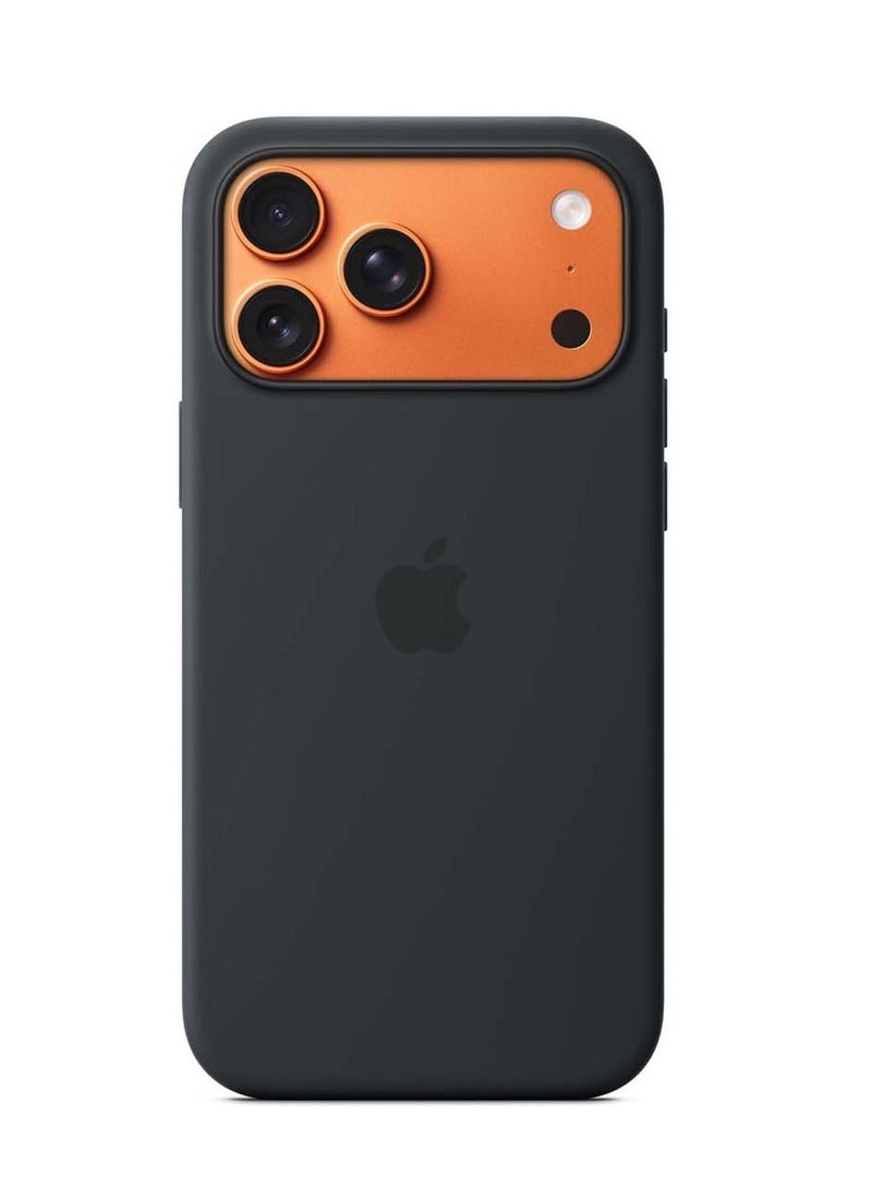 Techie غطاء سيليكون لجهاز آيفون 17 برو مع ميغ سيف - أسود - Image 3