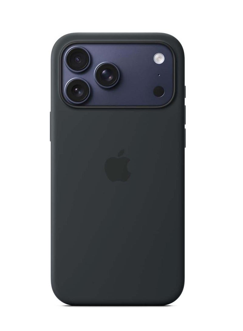 Techie غطاء سيليكون لجهاز آيفون 17 برو مع ميغ سيف - أسود - Image 1