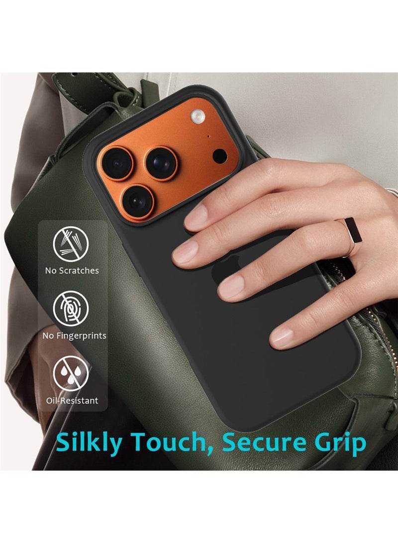 Techie غطاء سيليكون لجهاز آيفون 17 برو مع ميغ سيف - أسود - Image 5