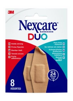 Nexcare Duo Plaster Assorted, 8/Pack 
