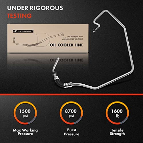 A-Premium Engine Oil Cooler Line Hose Assembly Compatible with Chevrolet Silverado 1500 HD 2500 3500 Tahoe Suburban GMC Sierra Yukon Cadillac Escalade - Image 3