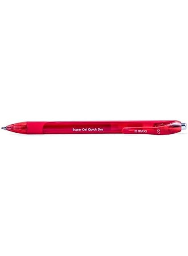 Maxi Super Gel Pen 0.7Mm Box Of 12 Pc Red - Image 2