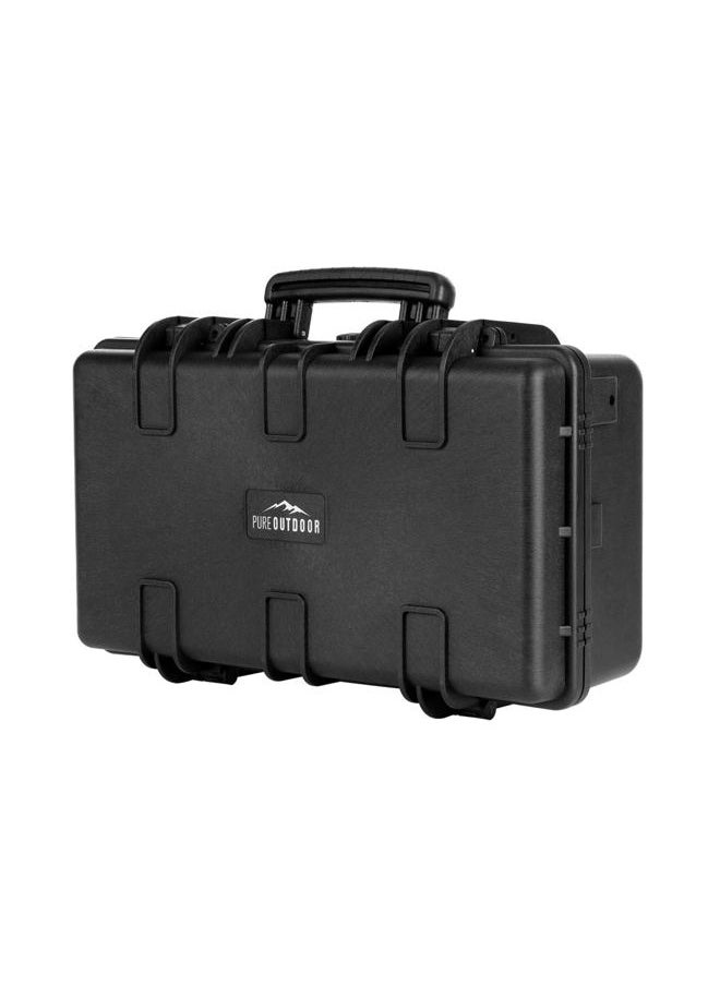 Monoprice Weatherproof Hard Case - 22 x 14 x 8 Inches, With Customizable Foam, Shockproof, IP67, Ultraviolet And Impact Resistant Material, Black - Pure Outdoor Collection  - Image 1