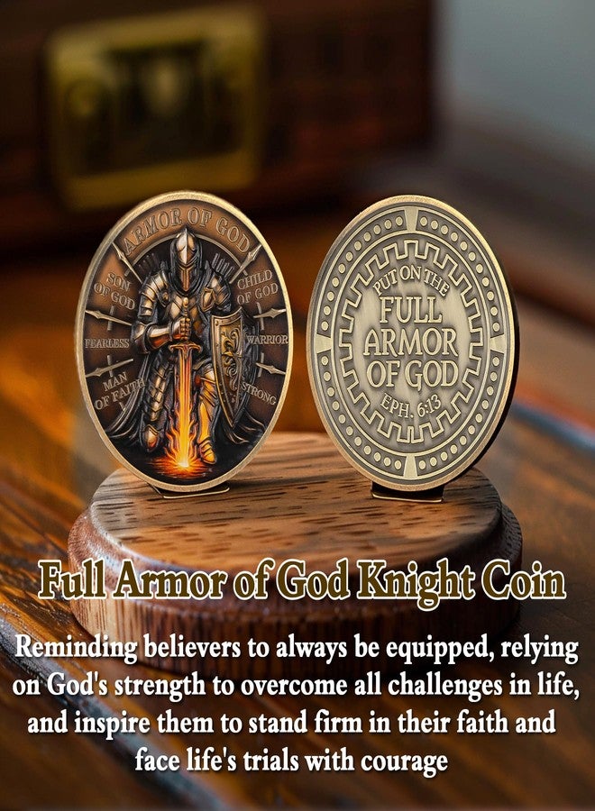 ASmileIndeep Armor of God Challenge Coin - Put on The Full Armor of God Knight Coin - EPH 6:13 Bible Verse - Christian Religious Collectible Token Warrior Faith Inspirational Gift - Image 4