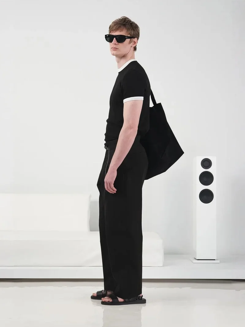 Giesto GIESTO Basic Crew Neck T-Shirt with Contrast Binding