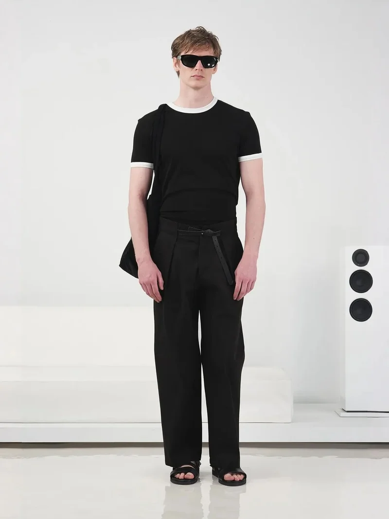 Giesto GIESTO Basic Crew Neck T-Shirt with Contrast Binding