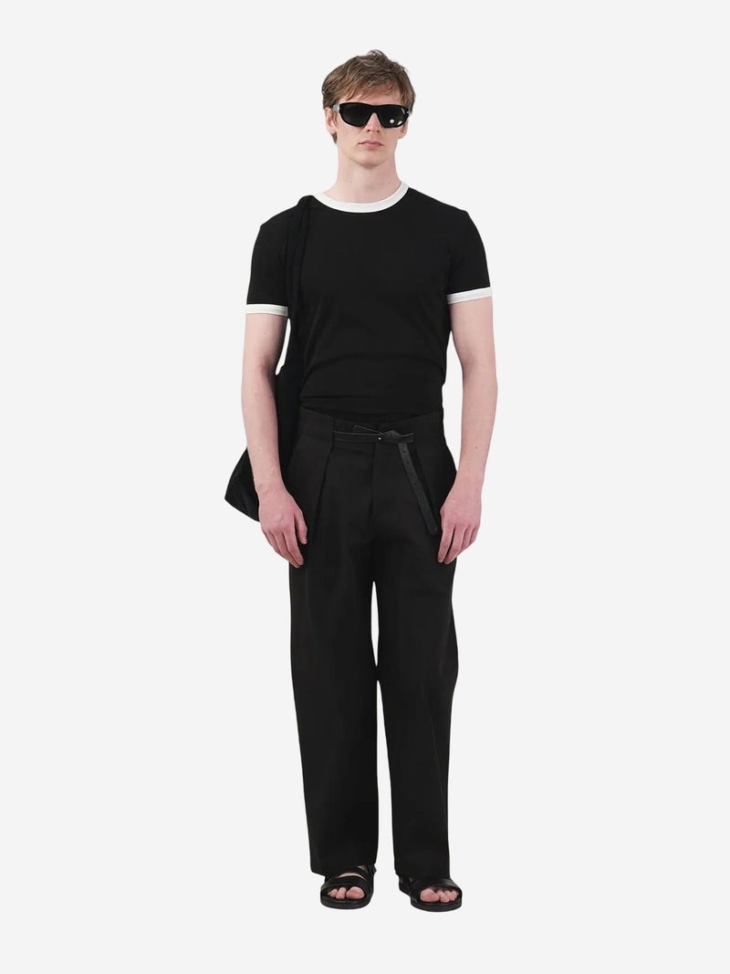 GIESTO Basic Crew Neck T-Shirt with Contrast Binding - Image 1