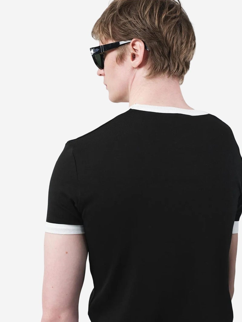 GIESTO Basic Crew Neck T-Shirt with Contrast Binding - Image 4