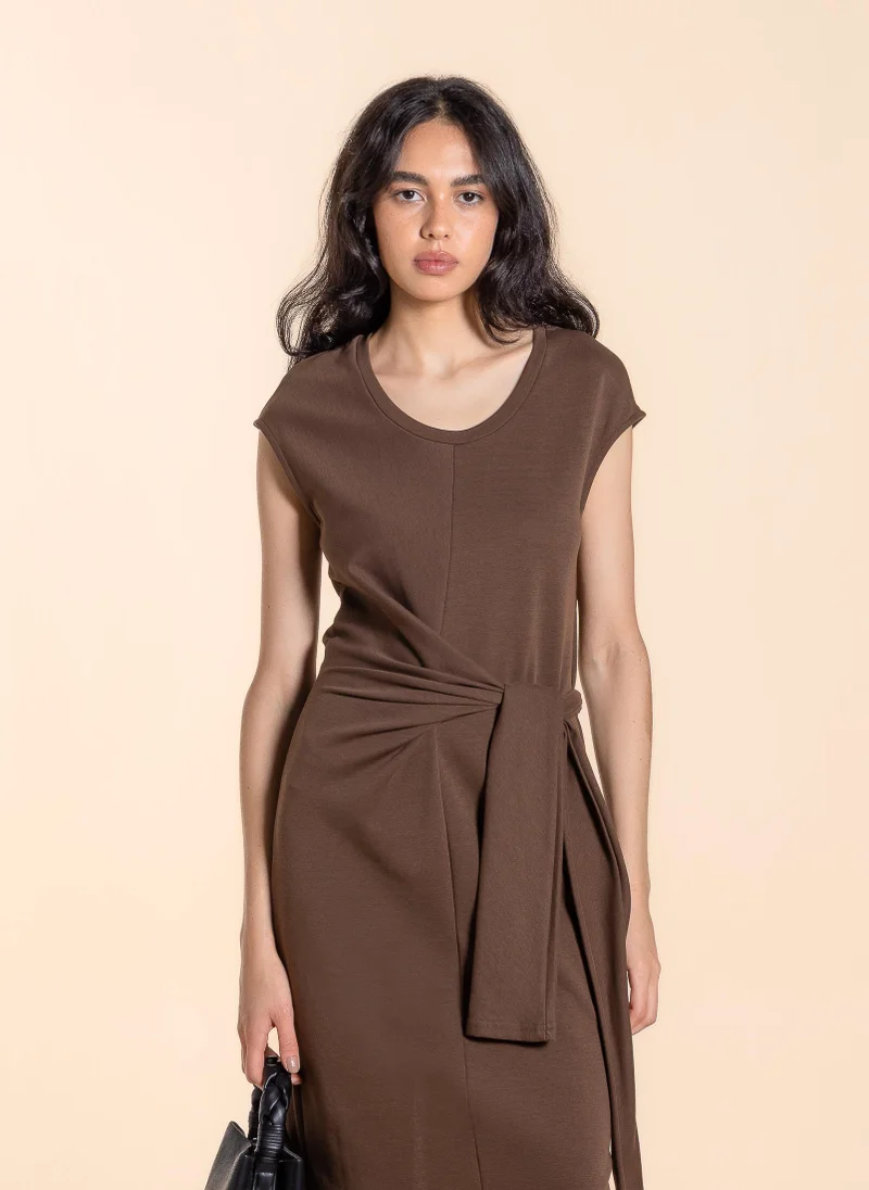 شايبس WASIT TIE MIDI DRESS