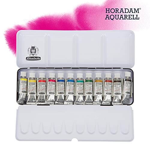 Schmincke Horadam Aquarell 5ml Paint Tube Metal Set, Set of 12 Colors (74112097) - Image 3