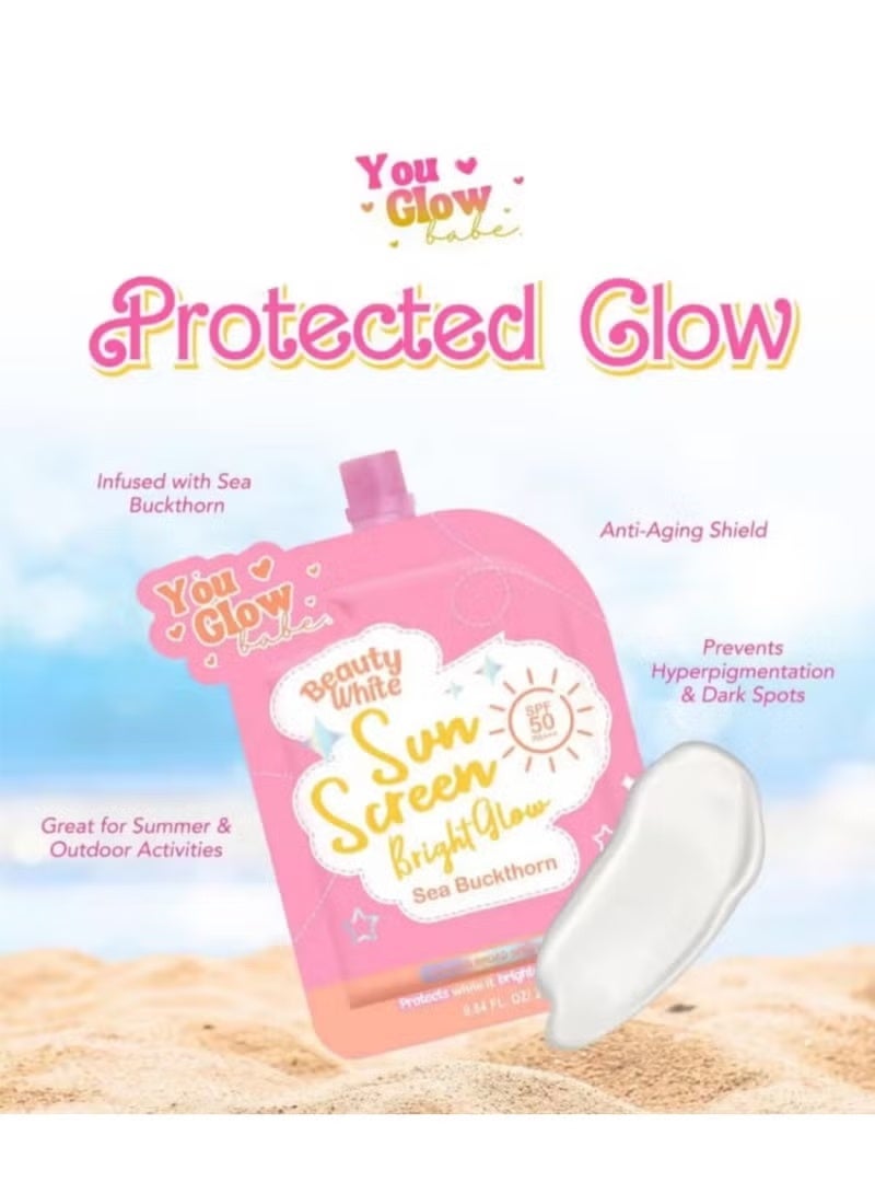 You Glow Babe Luxurious Seabuckthorn Sunscreen SPF 50 PA+++ – Broad Spectrum UVA/UVB Protection, Brightening & Antioxidant Care for Radiant Skin (25g × 2) - Image 5