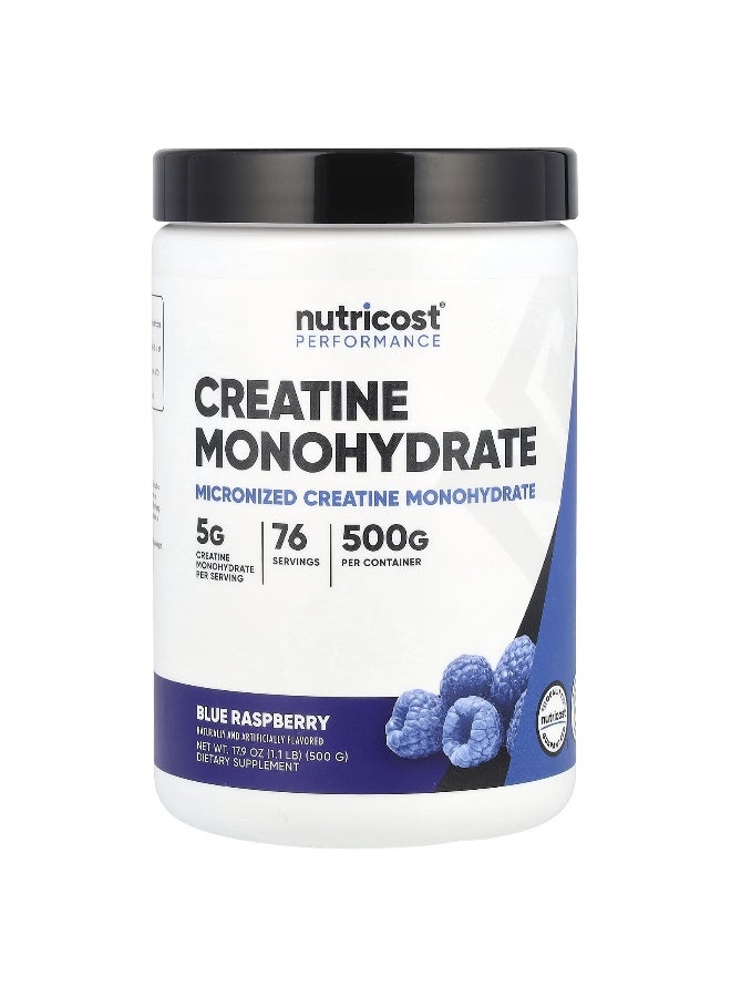 Nutricost نوتريكوست، كرياتين مونوهيدرات، توت أزرق، 17.9 أونصة (500 جرام) - Image 1