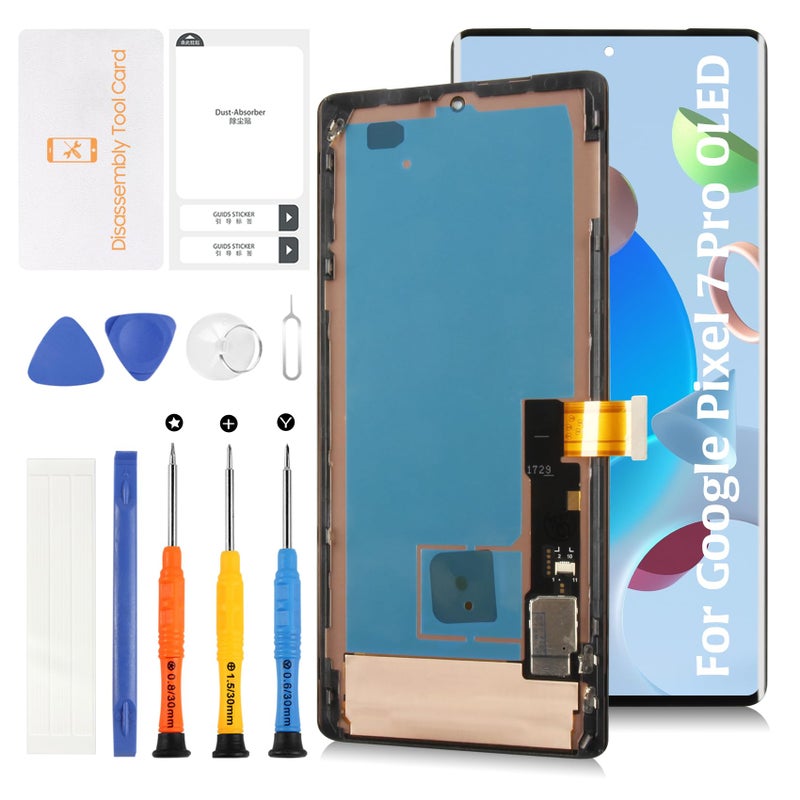 Olivechard OLED for Google Pixel 7 Pro 67 Display Screen Frame Fingerprint Cable Transfer Required LCD Screen Replacement Display Touch Digitizer Assembly - Image 2