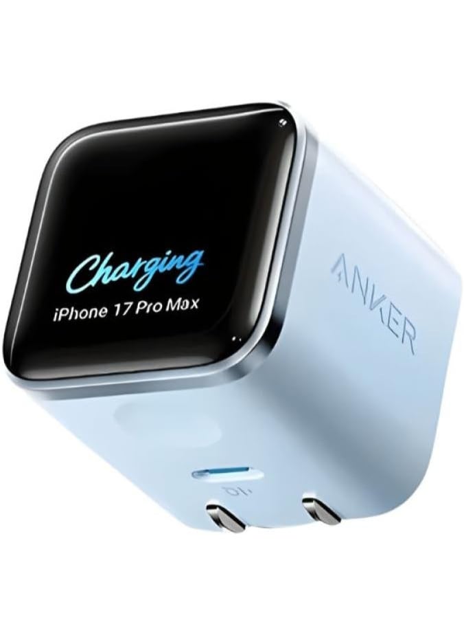 أنكر Anker Smart Display Charger Anker Nano 45W Max GaN Fast Charging USB C Charger Smart Recognition,Built-in Care Mode for iPhone17/16/15(Non-Battery,One USB-C Port,No Cable)(Chinese version) (Blue) blue - Image 2