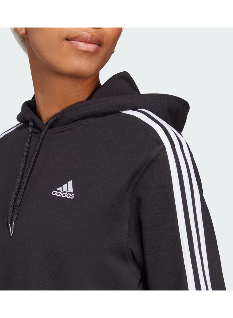 Adidas Essentials 3-Stripes French Terry Cropped Hoodie - Image 3