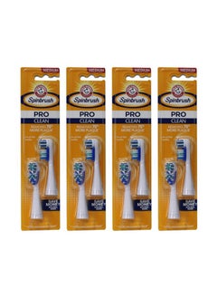 آرم آند هامر رؤوس فرشاة بديلة ARM & HAMMER Spinbrush Pro-Clean، متوسطة الحجم، قطعتان (عبوة من 4 قطع)  - Image 1