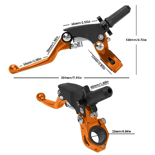 PRO CAKEN Universal Motorcycle Clutch Brake Handle CNC Compatible with Motorcycles Street Sport Dirt Pit Mini Bikes Scooter ATVOrange - Image 3