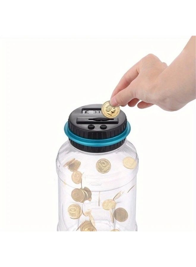 Large Transparent Automatic LCD Coin Counting Jar Digital Display USD Piggy Bank - Image 4