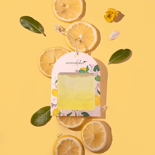 Aromahpure Gel Wink Hanging Car Perfume | Long-Lasting Gel Based Car Air Freshener | Car Accessories | Last Up to 30 Days (Pack 3, Lemon) - Image 5