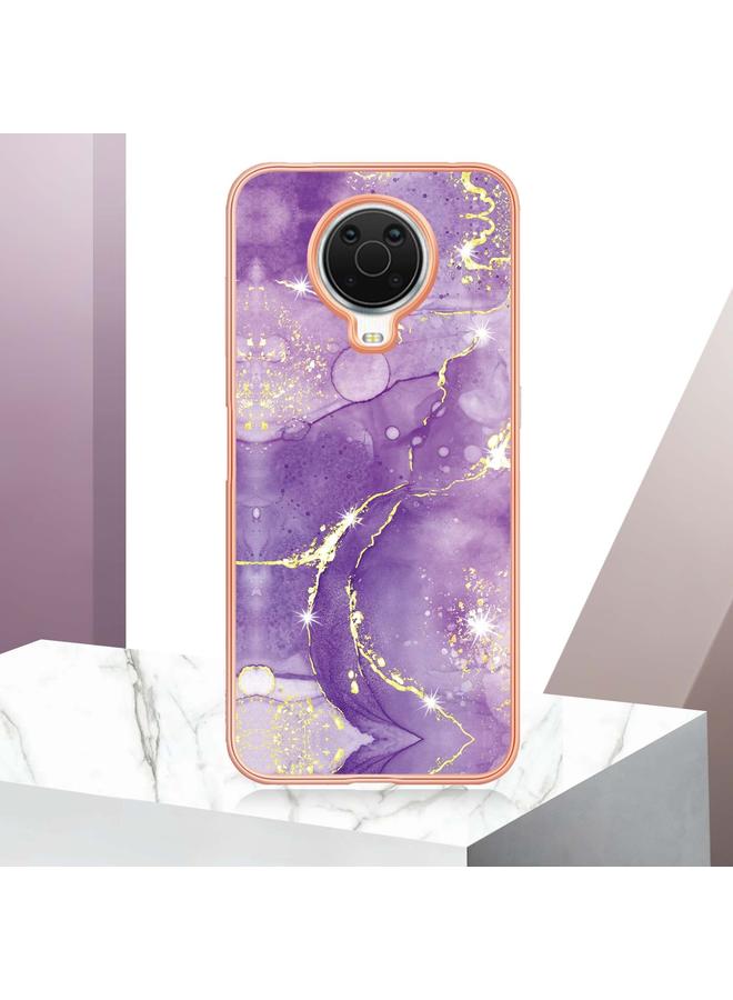 اس-توب جراب لهاتف Nokia G20 / G10 بنمط رخامي مطلي بالكهرباء، جراب هاتف IMD TPU مزدوج الجوانب - Image 2