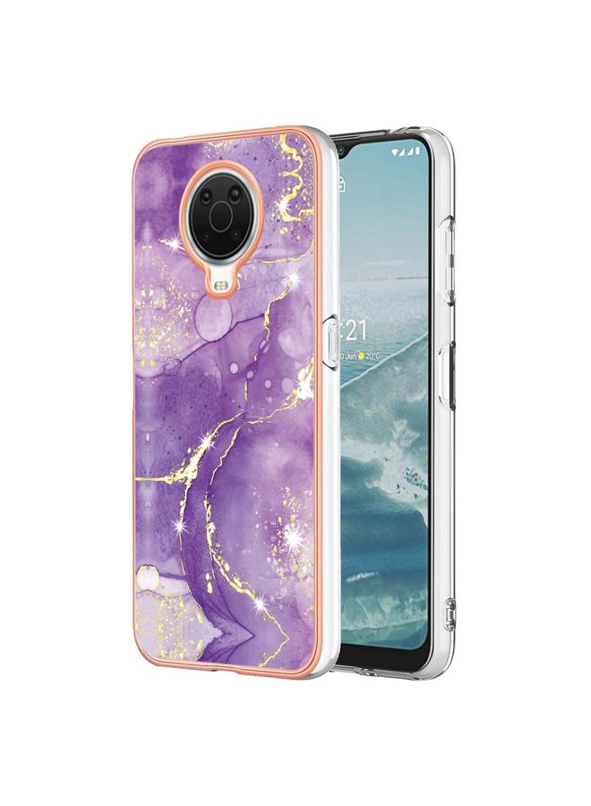 اس-توب جراب لهاتف Nokia G20 / G10 بنمط رخامي مطلي بالكهرباء، جراب هاتف IMD TPU مزدوج الجوانب - Image 1