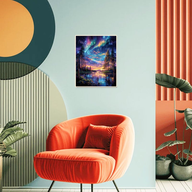 obterie Starry Night Paint by Numbers Kit for Adults Beginner Tree Acrylic Painting Kit Adult Paint by Number Kits on Canvas DIY Painting for Beginners Art by Numbers for Gifts Home Wall Decor 16x20 Inch - Image 3