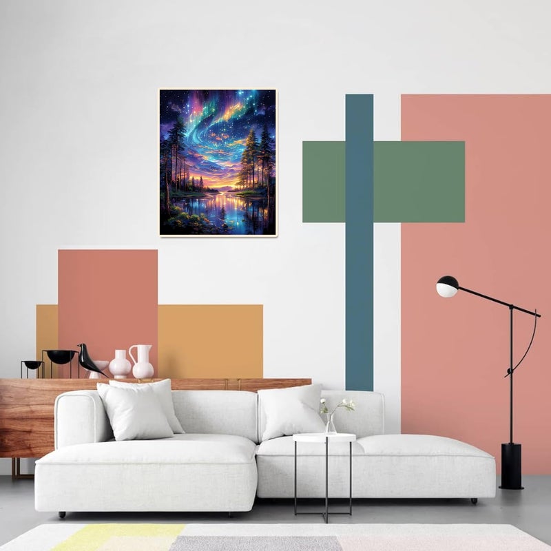obterie Starry Night Paint by Numbers Kit for Adults Beginner Tree Acrylic Painting Kit Adult Paint by Number Kits on Canvas DIY Painting for Beginners Art by Numbers for Gifts Home Wall Decor 16x20 Inch - Image 4