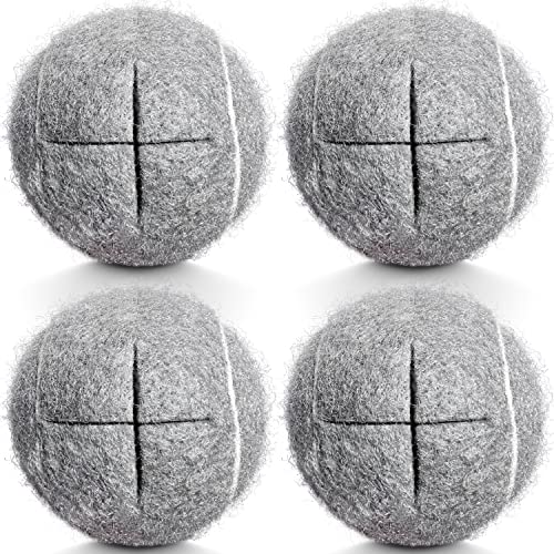 HPWFHPLF Precut Tennis Balls for Walkers, 4 PCS Heavy Duty Long Lasting Glide Balls - Precut for Easy Installation, Universal Felt Pads for Walker Legs & Furniture, Floor Protectors (Grey) - Image 1
