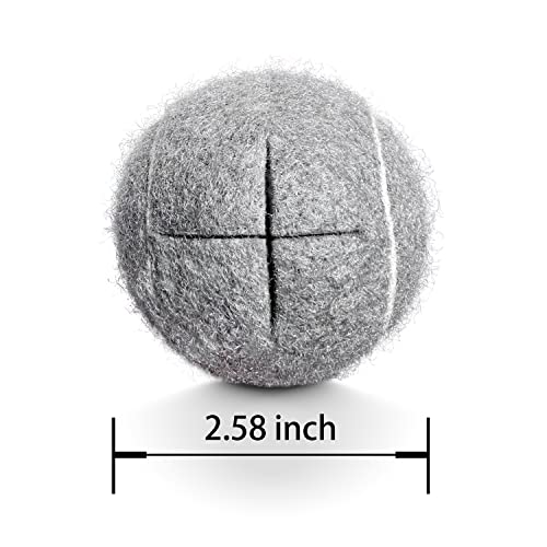 HPWFHPLF Precut Tennis Balls for Walkers, 4 PCS Heavy Duty Long Lasting Glide Balls - Precut for Easy Installation, Universal Felt Pads for Walker Legs & Furniture, Floor Protectors (Grey) - Image 2