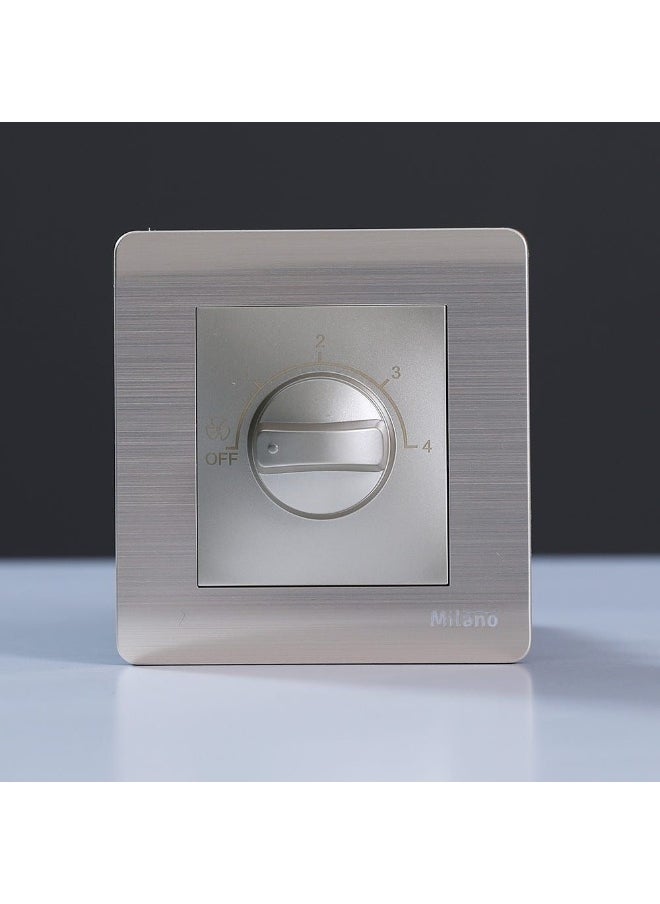 DANUBE HOME - Danube Home Milano 100W Step Fan Regulator Modular Fan Regulator 4-Steps Manual Control Regulator Switch For Home Gd - Image 1
