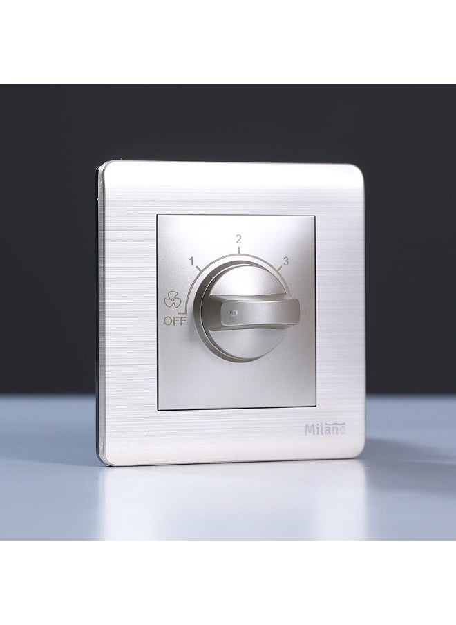 DANUBE HOME - Danube Home Milano 100W Step Fan Regulator Modular Fan Regulator 4-Steps Manual Control Regulator Switch For Home Gd - Image 1