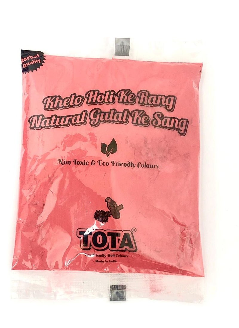 TOTA Pack of 10 Tota Holi colour and Gulal red colour for Holi party 80 g each  - Image 2