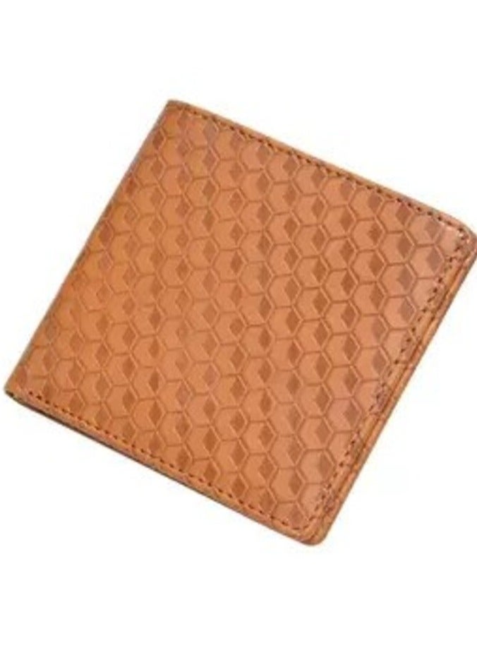 إف اي أس  محفظة FIS إيطالية من البولي يوريثين بتصميم ثنائي الطي من البولي يوريثين للرجال، نافذة لبطاقة الهوية، 6 فتحات للبطاقات، جيبان جانبيان، مقصورات مقسمة للفواتير، لون بني، مقاس مغلق 100 × 105 ملم - FSPQBRD3