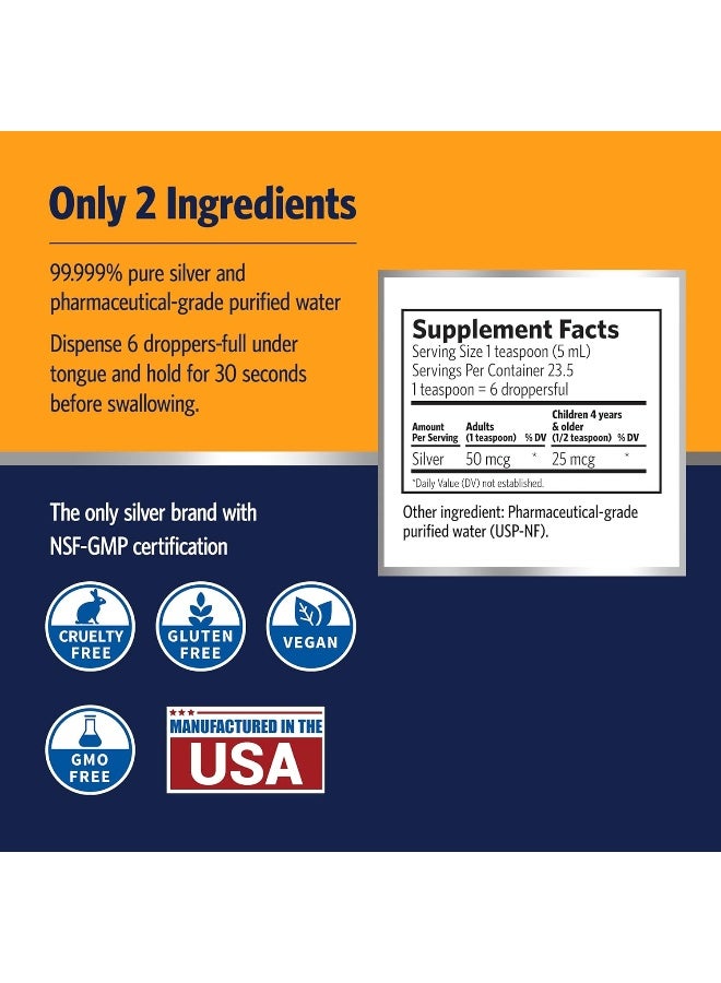 Sovereign Silver Bio-Active Silver Hydrosol - 4oz - Image 2