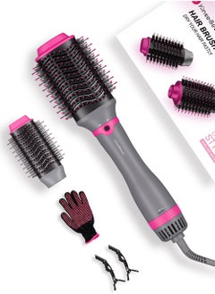 KinseiBeauty 4-in-1 Negative Ion Blow Dryer Brush, 1200W Hair Dryer Brush Set with 2 Interchangeable Brushes,  One-Step Hot Air Brush-for Hair Drying/Straightening/Curling/Hair Comb  - Image 1