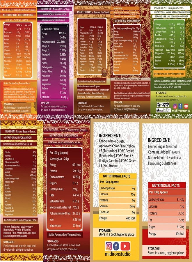 Midiron Diwali Gift Hamper with Healthy Seed and Healthy Mukhwas for family & Employees| Diwali Gift| Healthy Gift Hamper| Healthy Seed Mix - Image 4