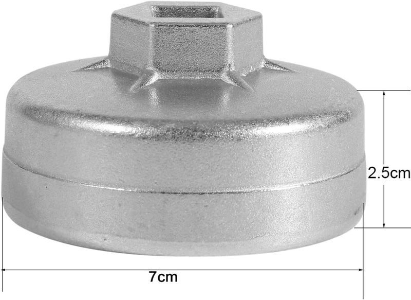 Keenso 65mm 14 Flutes oil filter wrench Silver Car Socket Remover Tool For A8 - Image 3