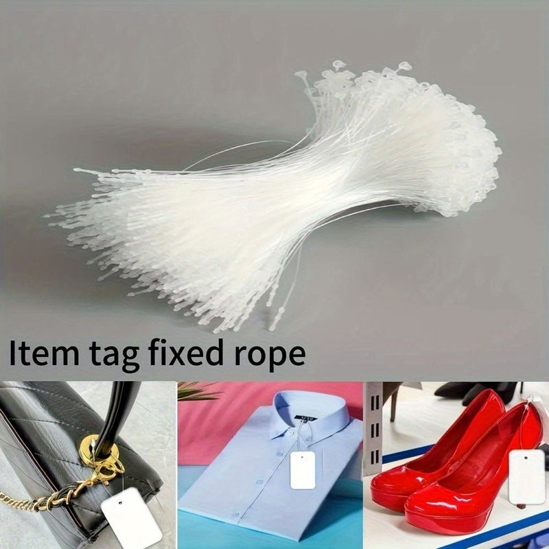 Black 1000 Transparent Plastic Clips for Clothing Labels Easy To Read - Image 3