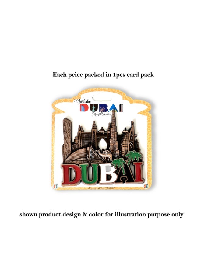 Souvenir Souq Premium Dubai Souvenir Metal Fridge Magnet Set (6 pcs) featuring high-quality detailing, strong magnetic hold, and durable metal construction—ideal for gifting, collecting, or decorating your fridge and workspace. - Image 3