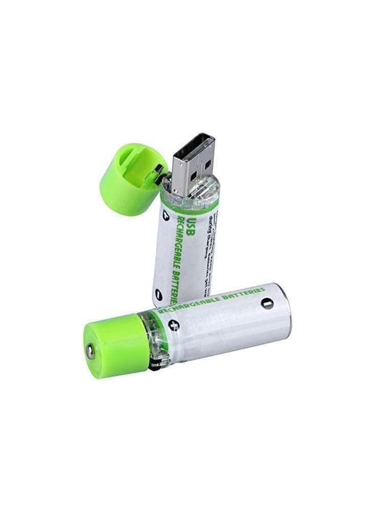 بطاريات ايه ايه قابلة لاعادة الشحن بمنفذ USB قطعتين - Image 2