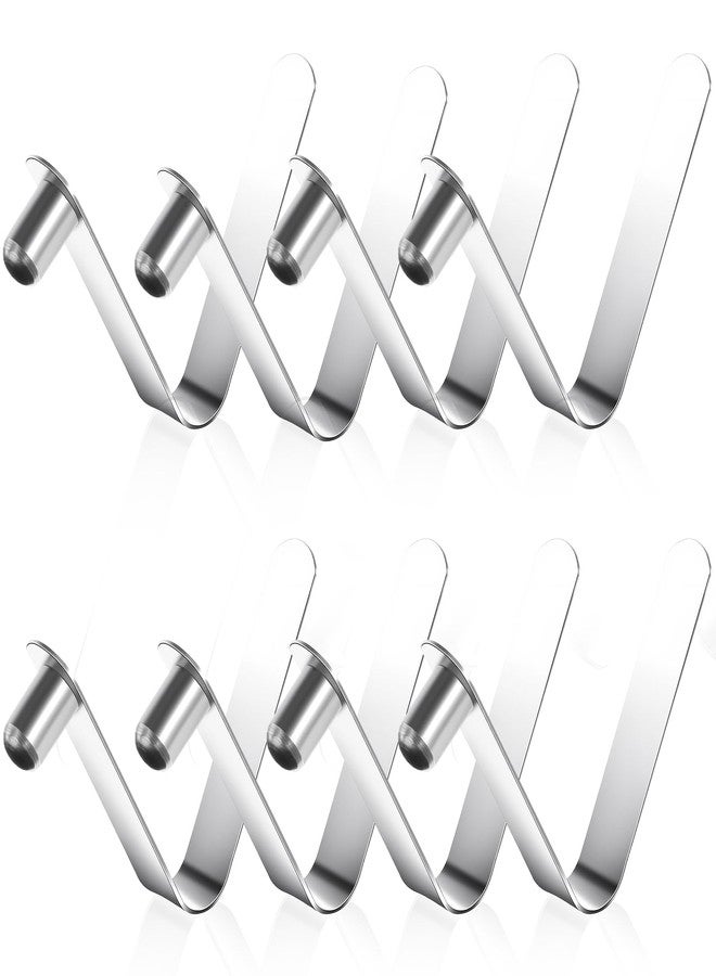 Pretwad 8 Pieces Paddle Spring Snap Clips - Tent Pole Spring Clips, Stainless Steel Push Button Snap Clip, Kayaks Tent Pole Clip Pushes Button Springs Locking Tube Pins for Kayak Paddles Camping Tents Poles - Image 1