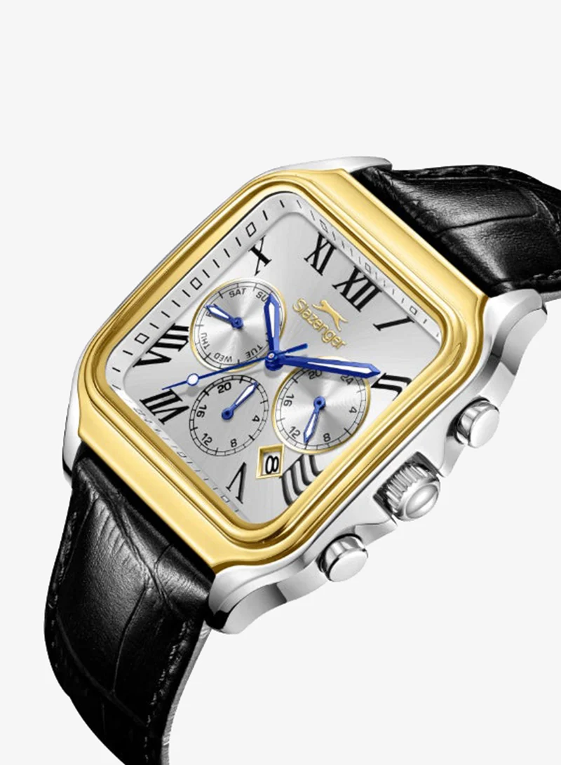 Slazenger Men's Leather Multifunction Watch SL.9.2548.2.02 - 40x50 mm