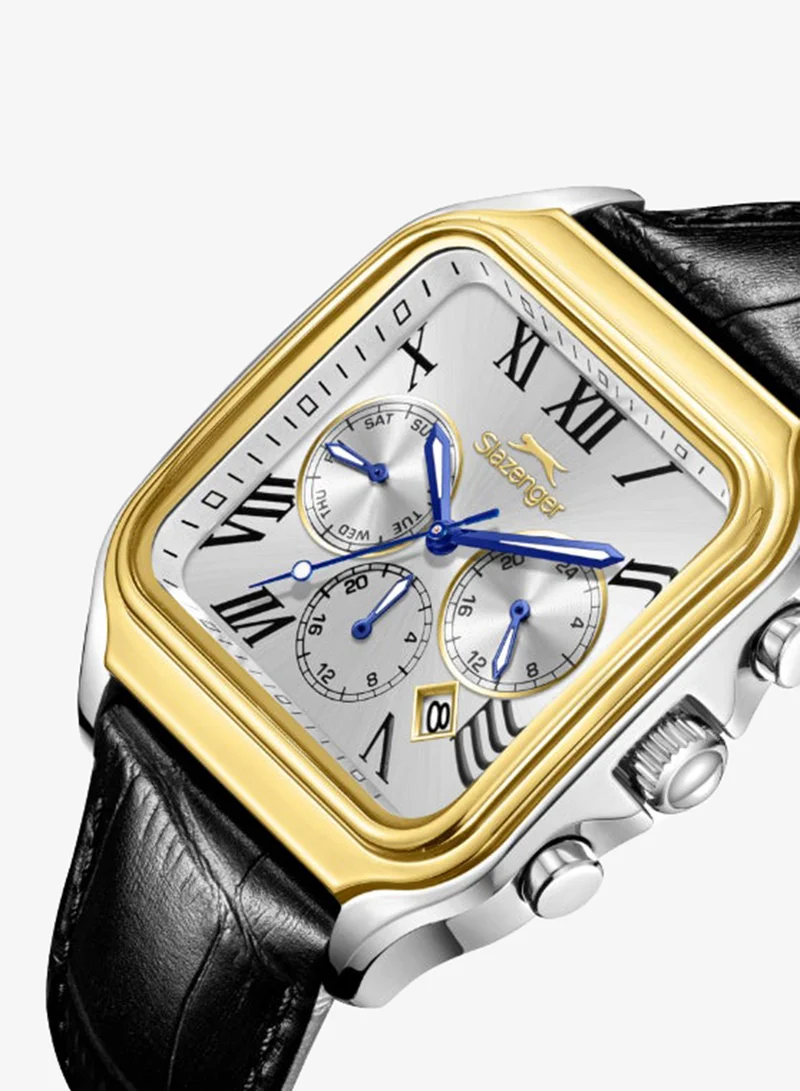 Slazenger white Men's Leather Multifunction Watch SL.9.2548.2.02 - 40x50 mm for Men | Best Price UAE