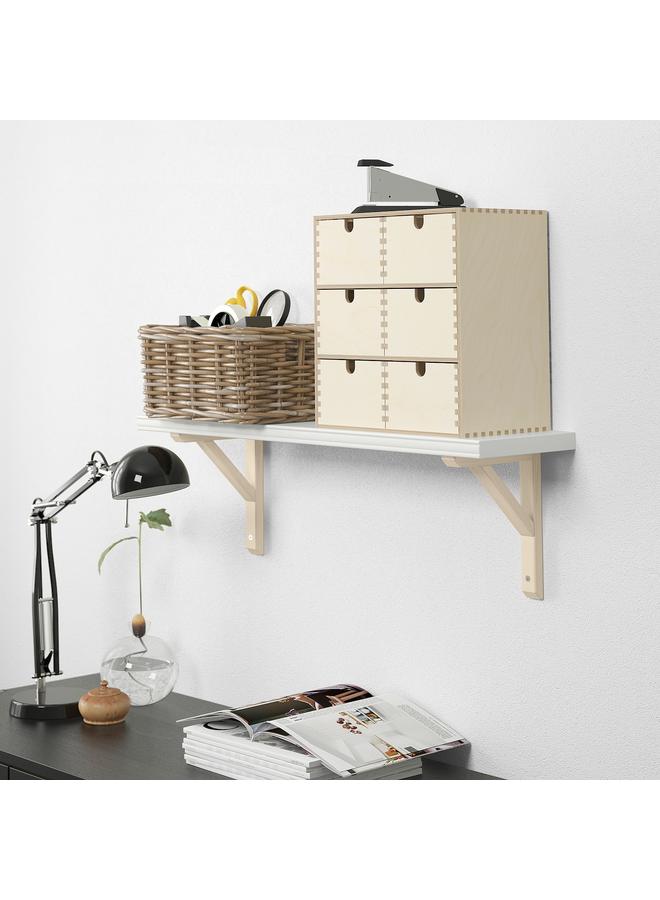 إيروريكس رف حائط، أبيض/أسبن، 80×20 سم - Image 3