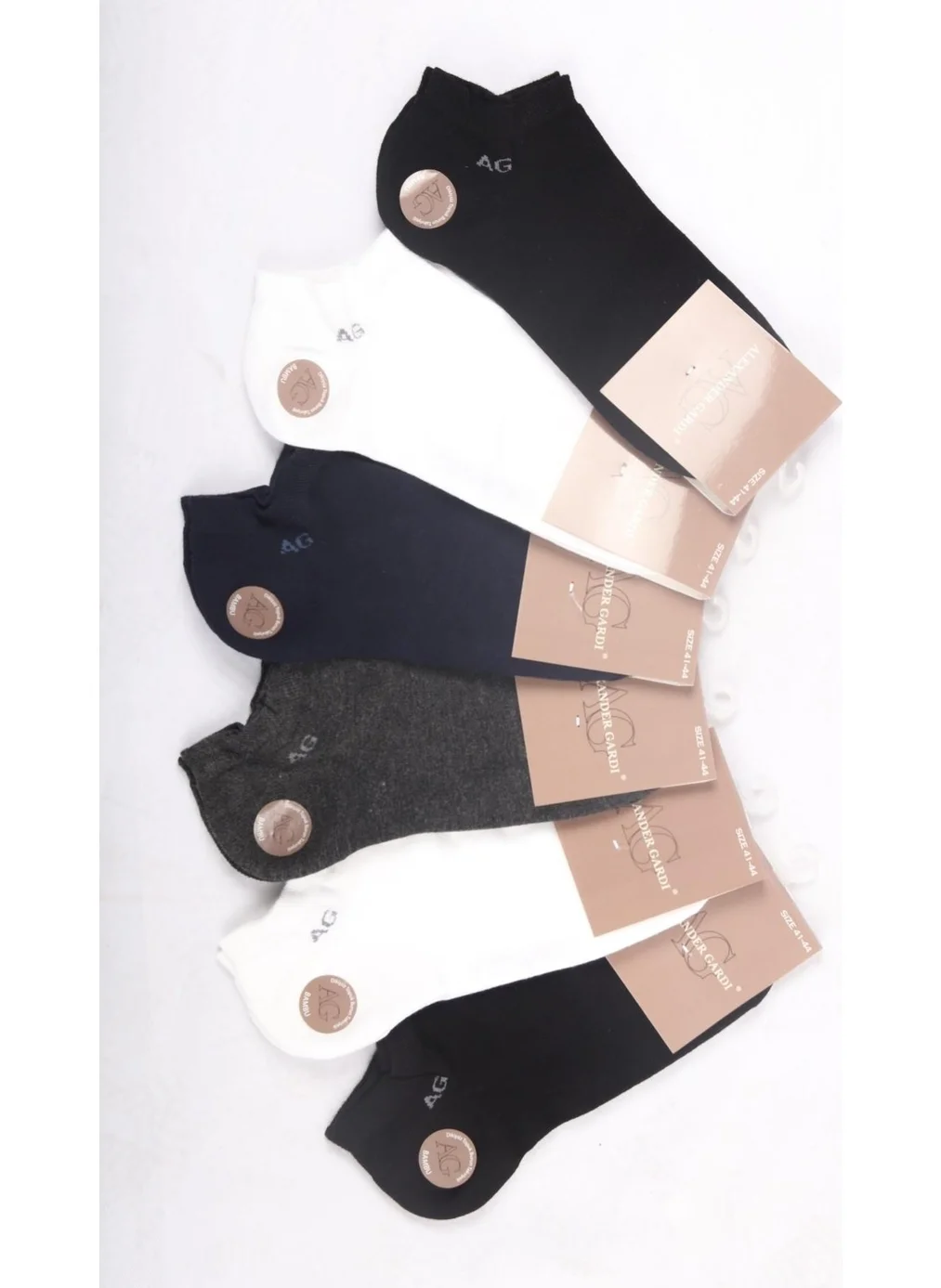 الكسندر جاردي Alexandergardı 6 Pairs Bamboo Scented Seamless Ankle Socks (23-CRP08)