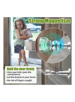 Generic Magnetic Door Stop, Soft Catch Magnetic Door Holder with Updated Hydraulic Shock Absorber, Stainless Steel, Heavy Duty Magnetic Door Stopper Floor Wall Mounted Outdoor Doorstop, Keep Door Open  - Image 3