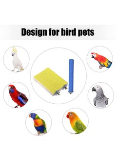 Reginary Reginary 12 Pcs Bird Perch Stand Toy Includes 6 Parrot Perch Stand Platform Bird Stand Wood Bird Stand 6 Colorful Paw Grinding Stick for Bird Cage Accessories Parakeet Cockatiel, 6 Colors  - Image 4