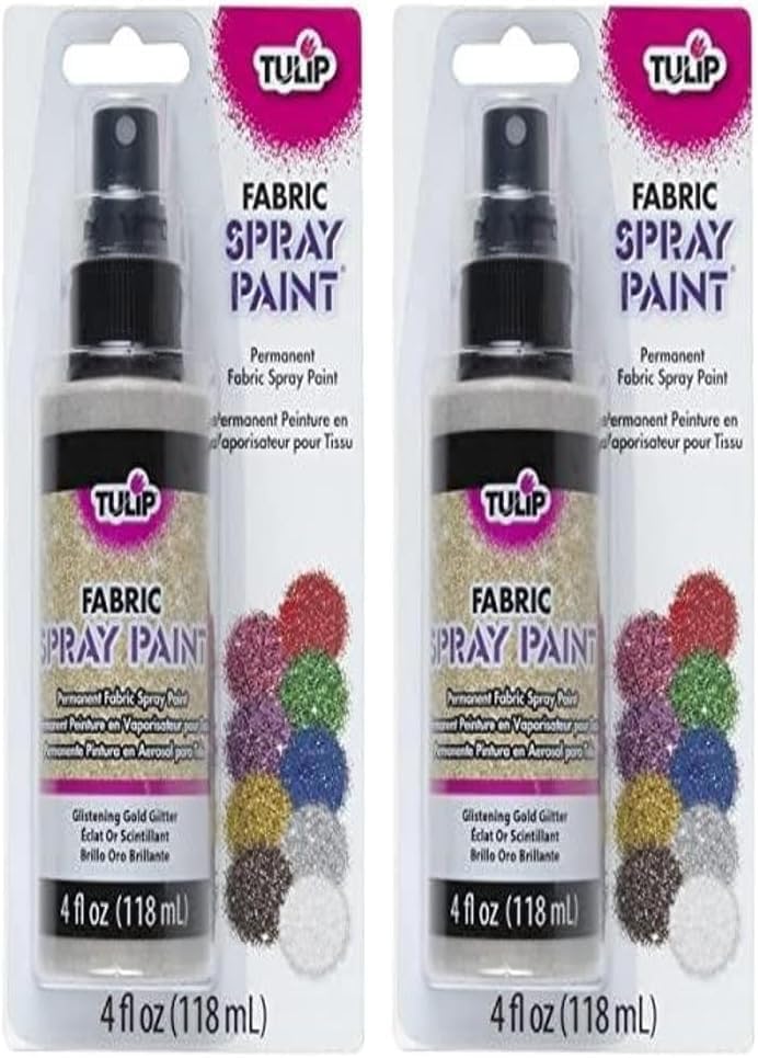 Tulip Glitter Spray Paint- Glistening Gold 4 Fl Oz (Pack of 2) - Image 1