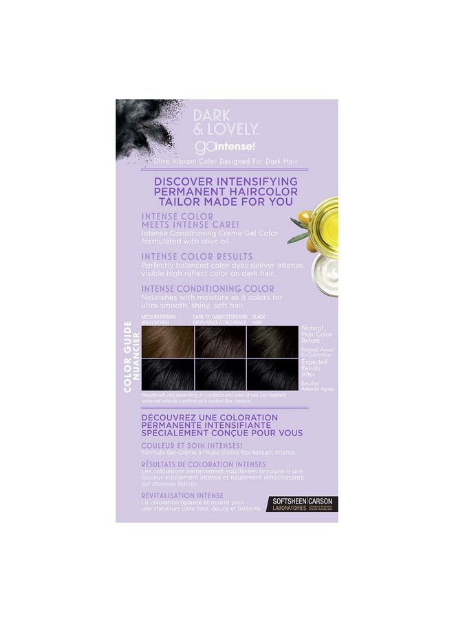 SoftSheen-Carson - Dark And Lovely Ultra Vibrant Permanent Hair Color Go Intense Hair Dye For Dark Hair With Olive Oil For Shine And Softness Super Black - Image 1